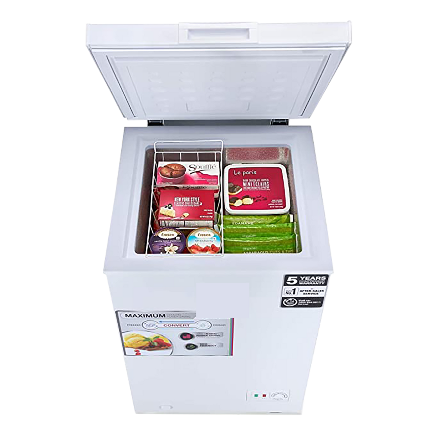 Emtex Slim Series 100 Litres Single Door Deep Freezer (Convertible Technology, DH GCHW 110 R6SHC RW, Royal White)